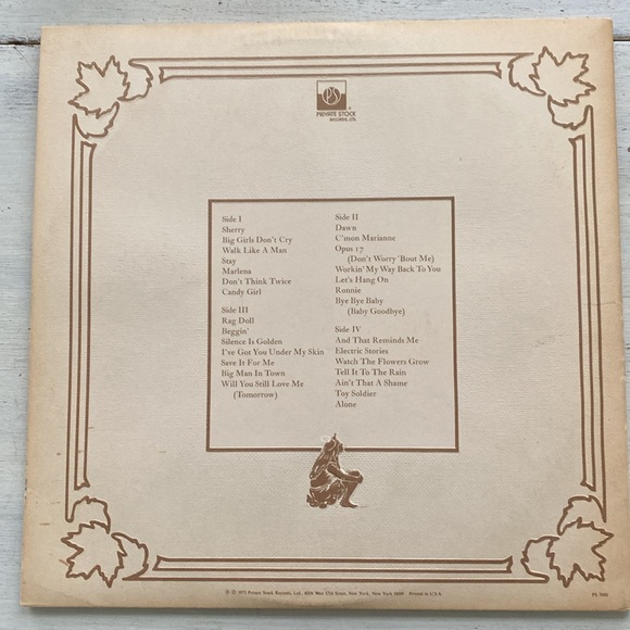 1975 The Four Seasons Frankie Valli Two Record Greatest Hits Vinyl Record Album - Picture 7 of 16